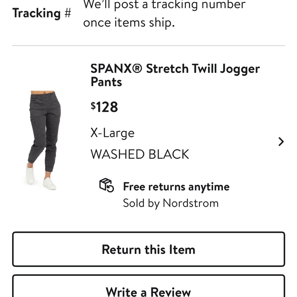SPANX Washed Black Jogger Pants